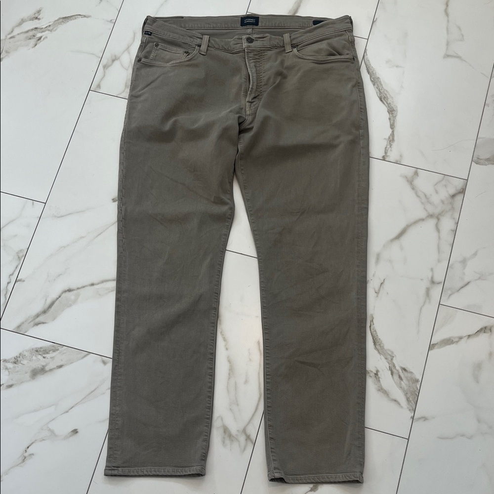 Citizens Of Humanity Men's Grey- Tan Straight Jeans